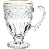 Caneca 190ml De Cristal Ecológico Com Borda Dourada Imperial